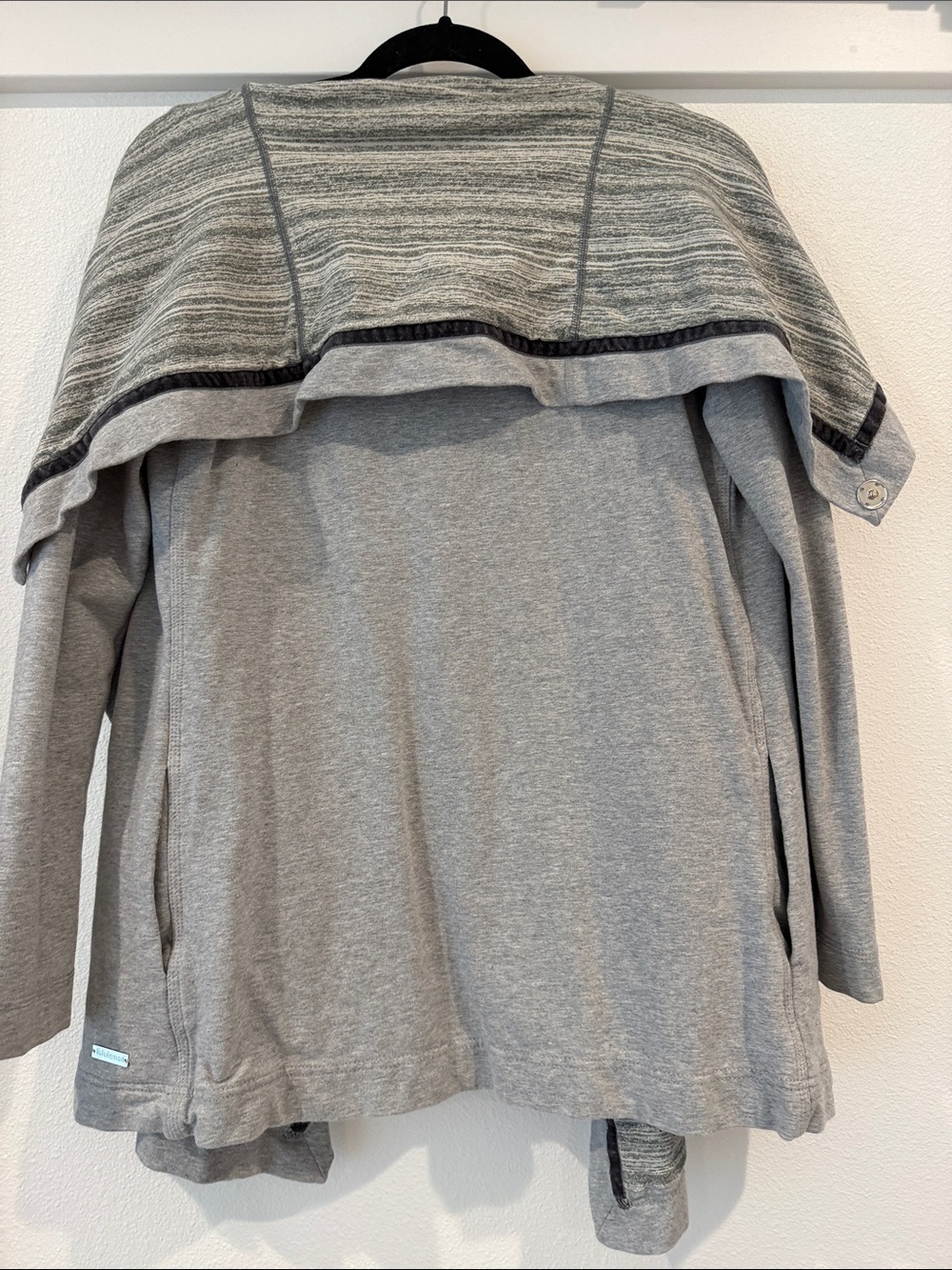 lululemon athletica vintage Gray Open-Front Draped Jacket - Picture 8 of 13